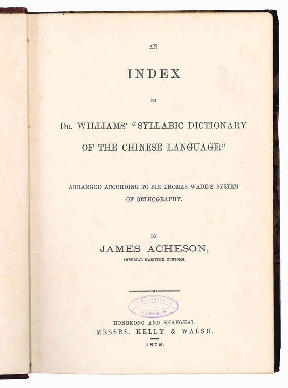 An Index to Dr. Williams' "Syllabic Dictionary of the Chinese … | Immagine Gallery 1
