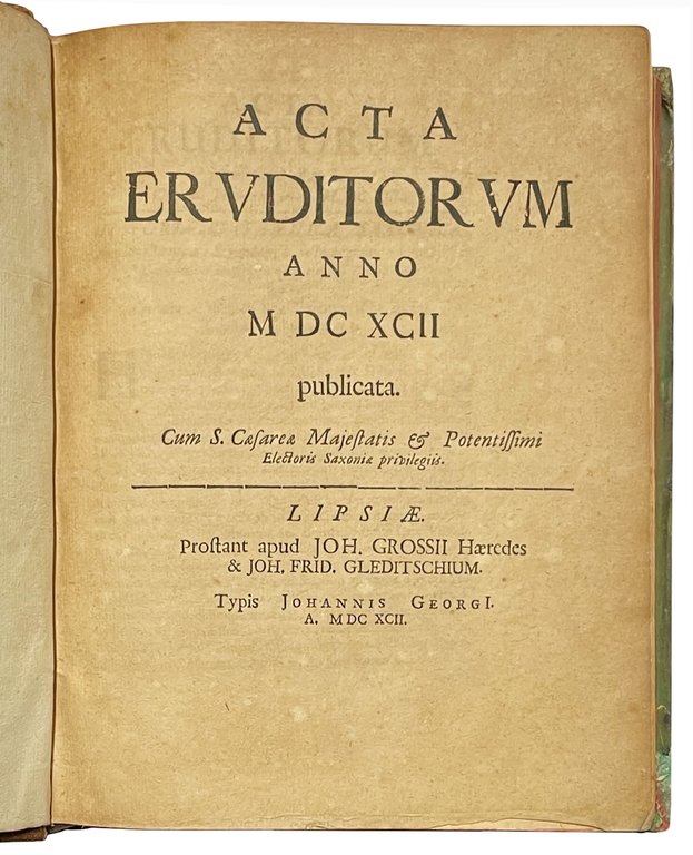 anno MDCXCII publicata