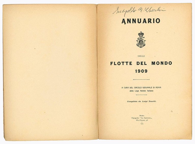 Annuario delle flotte del mondo, 1909. A cura del circolo …