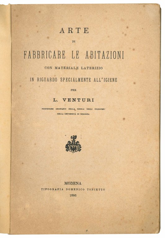 Arte di fabbricare le abitazioni con materiale laterizio in riguardo …