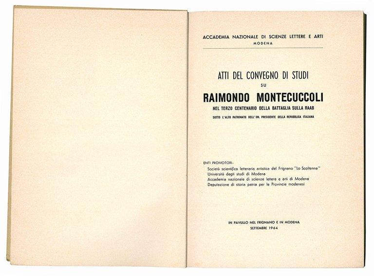 Atti del convegno di studi su Raimondo Montecuccoli nel terzo …