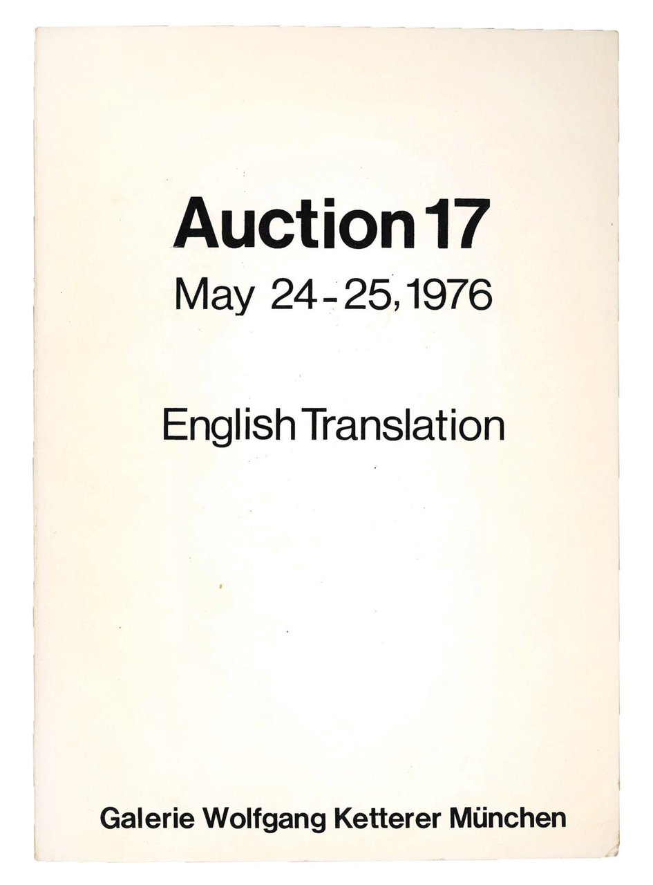 Auction 17. May 24-25, 1976. English Translation. | Immagine principale