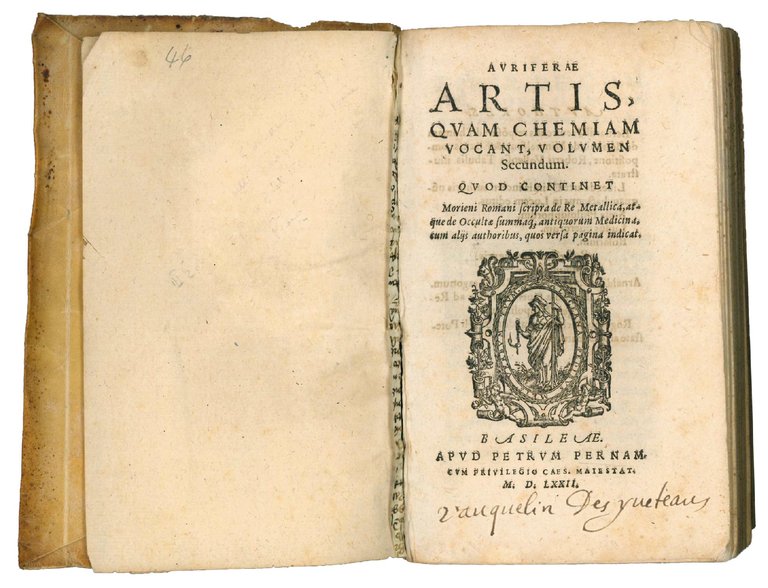 Auriferae Artis, quam Chemiam vocant, volumen secundum. Quod continet Morieni …