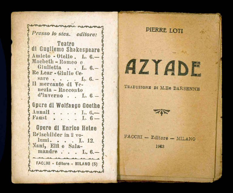 Azyade. Traduzione di M.lle Darsenne.