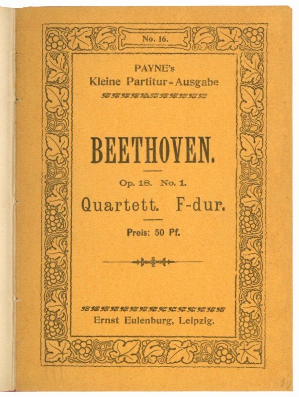 Beethoven op. 18 no. 1-6. Quartett.