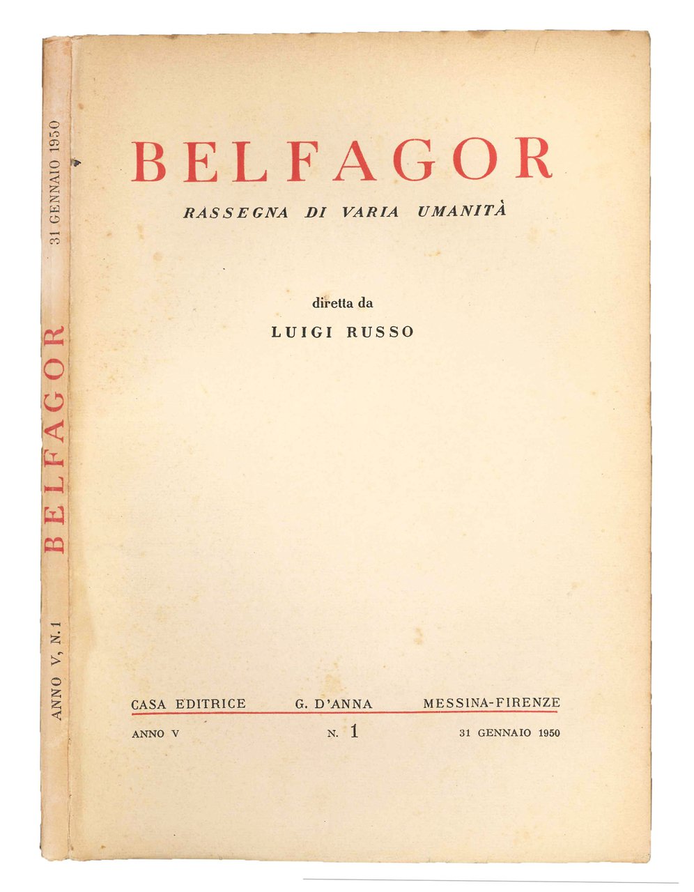 Belfagor. Rassegna di varia umanità. Lotto di 12 numeri (anno … | Immagine principale