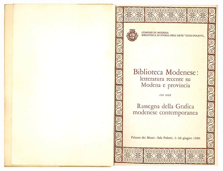 Biblioteca Modenese: letteratura recente su Modena e provincia con una …