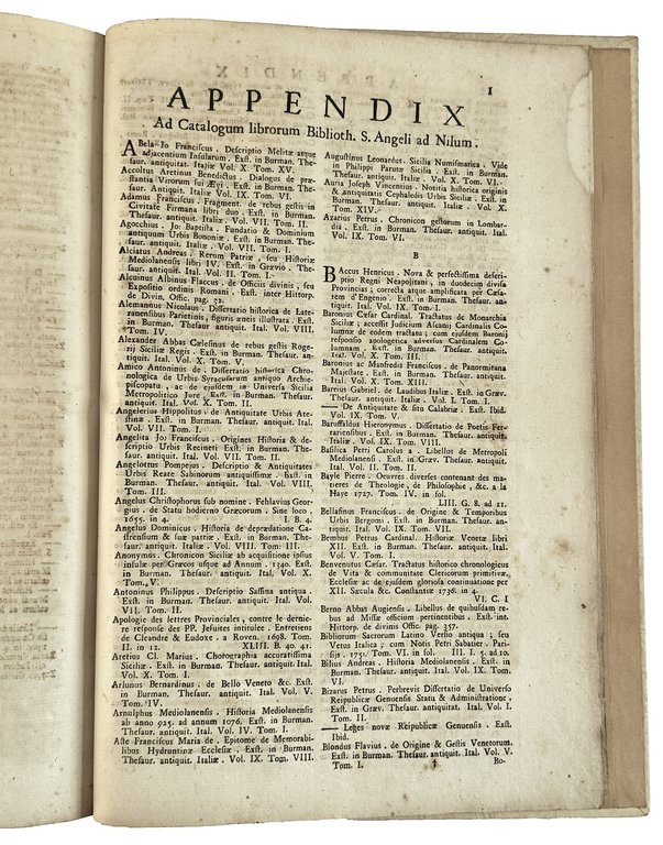 Bibliothecae Angeli ad Nidum ab inclyta Brancatiorum familia constructae, et …