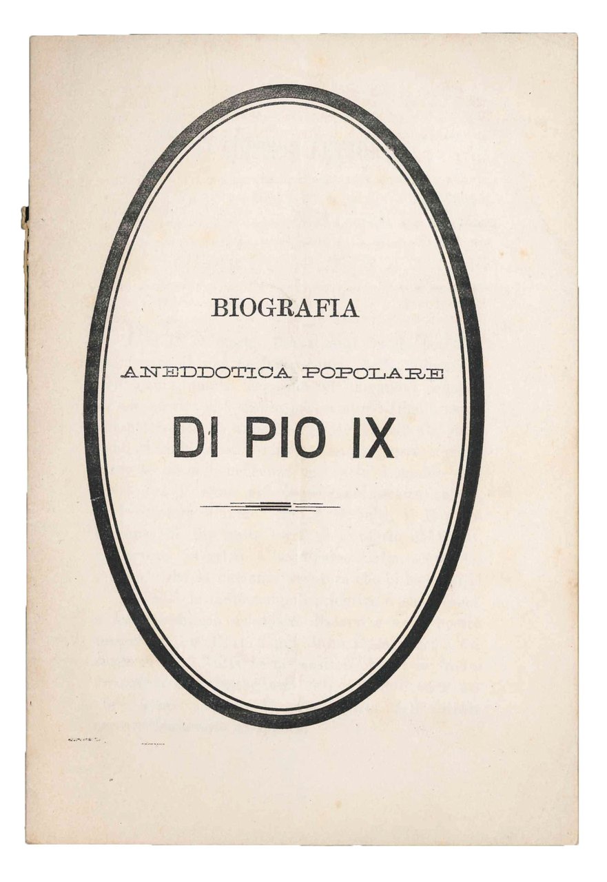 Biografia aneddotica popolare di Pio IX. | Immagine principale