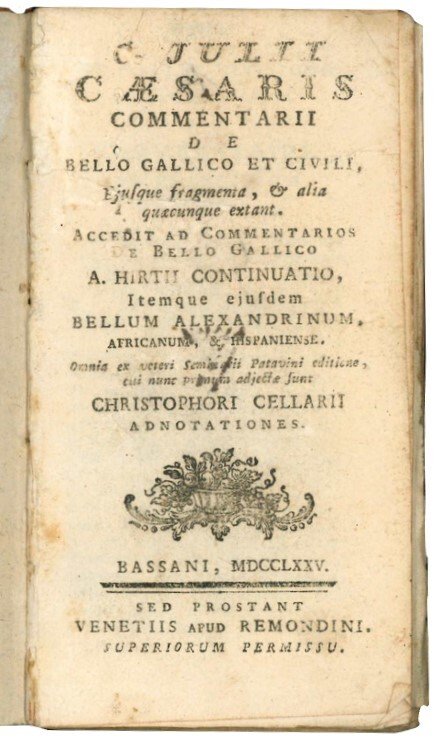 C. Julii Caesaris Commentarii de Bello Gallico et Civili, ejusque …