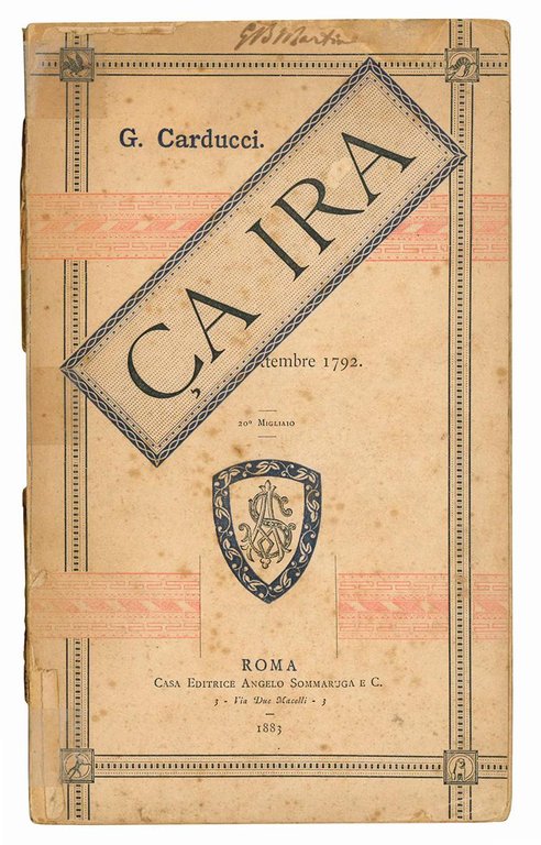 Ça ira. Settembre 1792. 20^ migliaio.