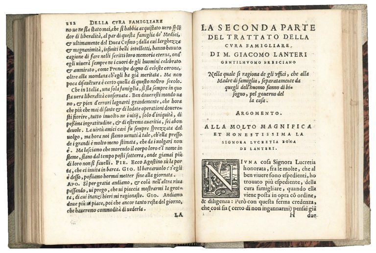 CAGGIO, Paolo (d. 1562). Iconomica del signor Paolo Caggio gentil'huomo …