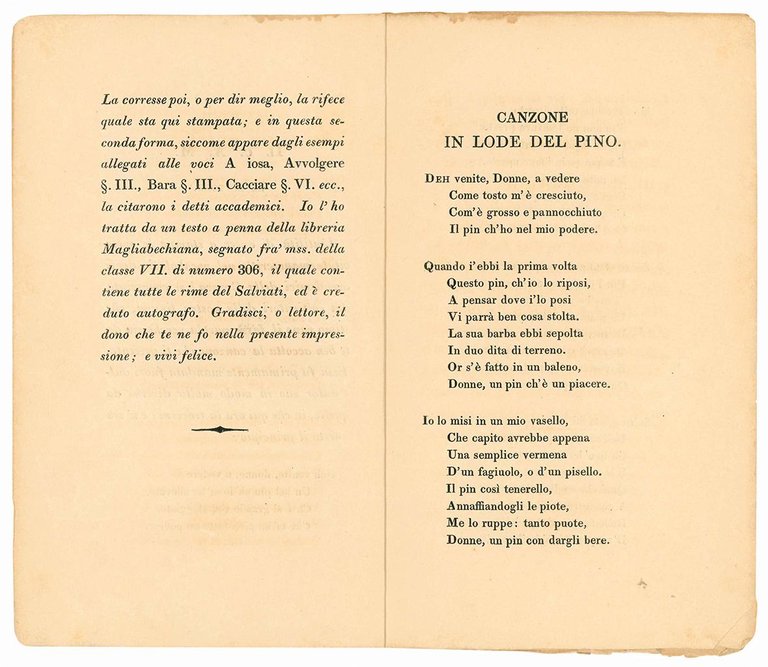 Canzone in lode del pino del cavaliere Lionardo Salviati citata …