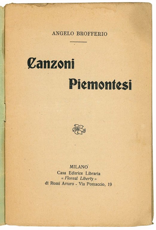 Canzoni piemontesi.