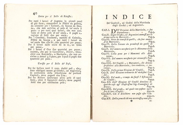Capitoli ed ordini della Matricola degli Orefici, ed Argentieri eretta … | Immagine Gallery 4