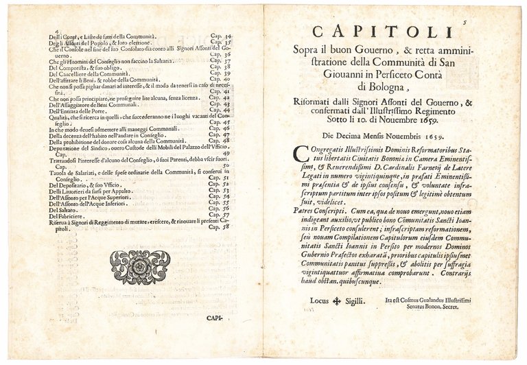 Capitoli sopra il Buon Governo della Communità di San Giovanni … | Immagine Gallery 2