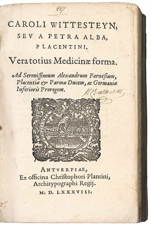 Caroli Wittesteyn, seu a Petra Alba, Placentini vera totius medicinae … | Immagine principale