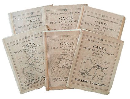 Carta delle zone turistiche d'Italia. Lotto di 6 carte: Val … | Immagine Gallery 2