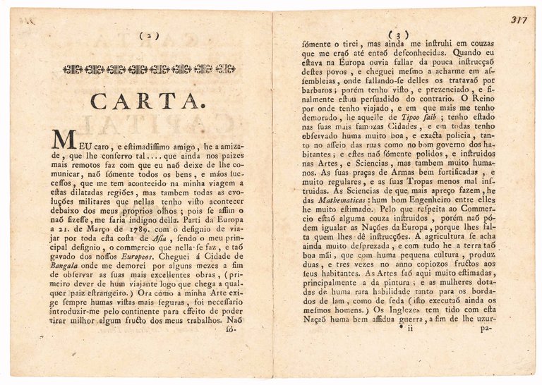 Carta que hum negociante portuguez escreve a hum seu amigo … | Immagine Gallery 2