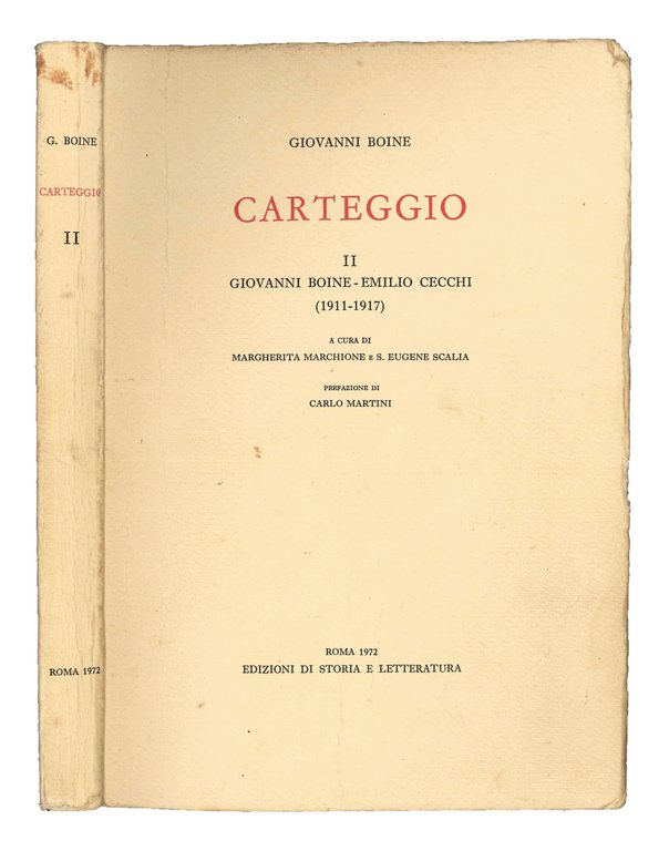 Carteggio. Vol. I: Giovanni Boine - Giuseppe Prezzolini (1908-1915); Vol. … | Immagine Gallery 2