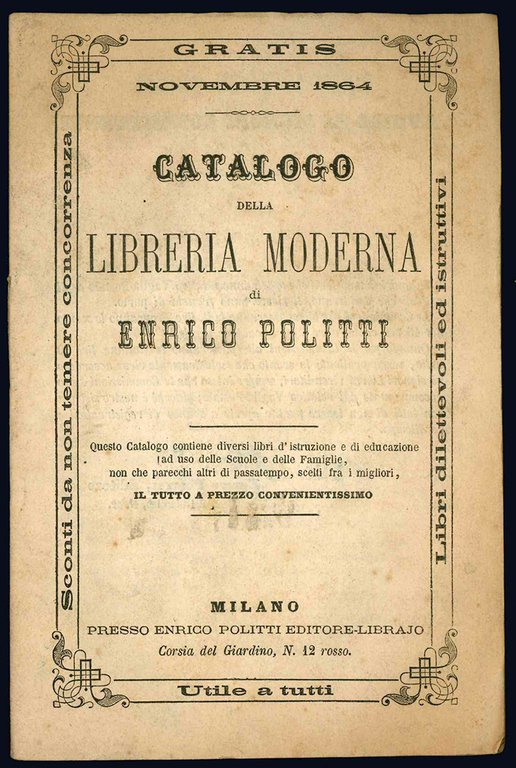 Cataloghi di librerie e biblioteche.