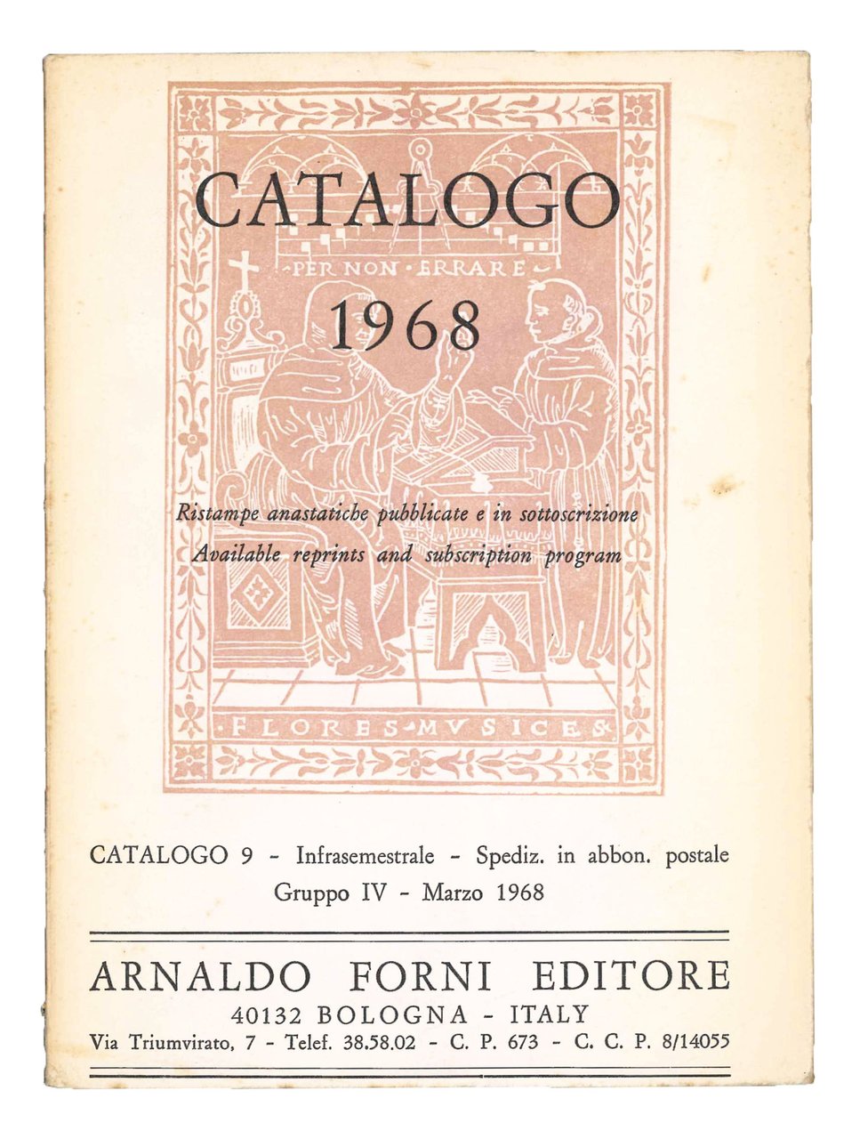 Catalogo 1968. Ristampe anastatiche pubblicate e in sottoscrizione. | Immagine principale