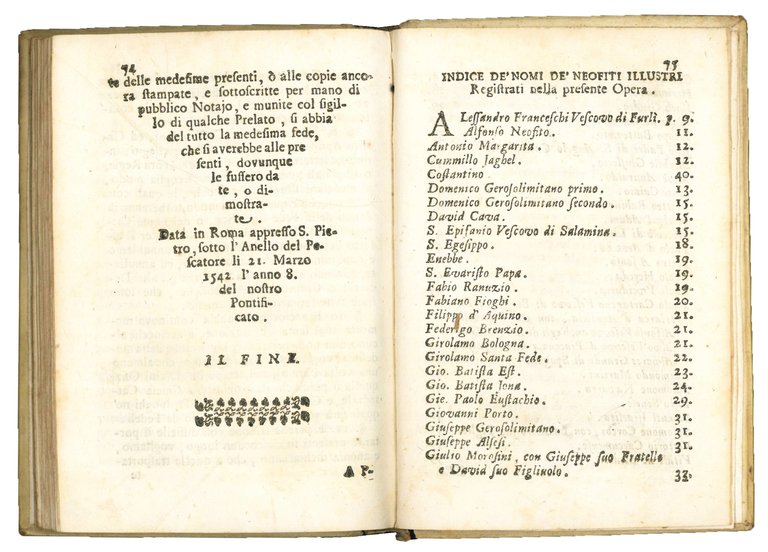 Catalogo de' neofiti illustri usciti per misericordia di Dio dall'Ebraismo …