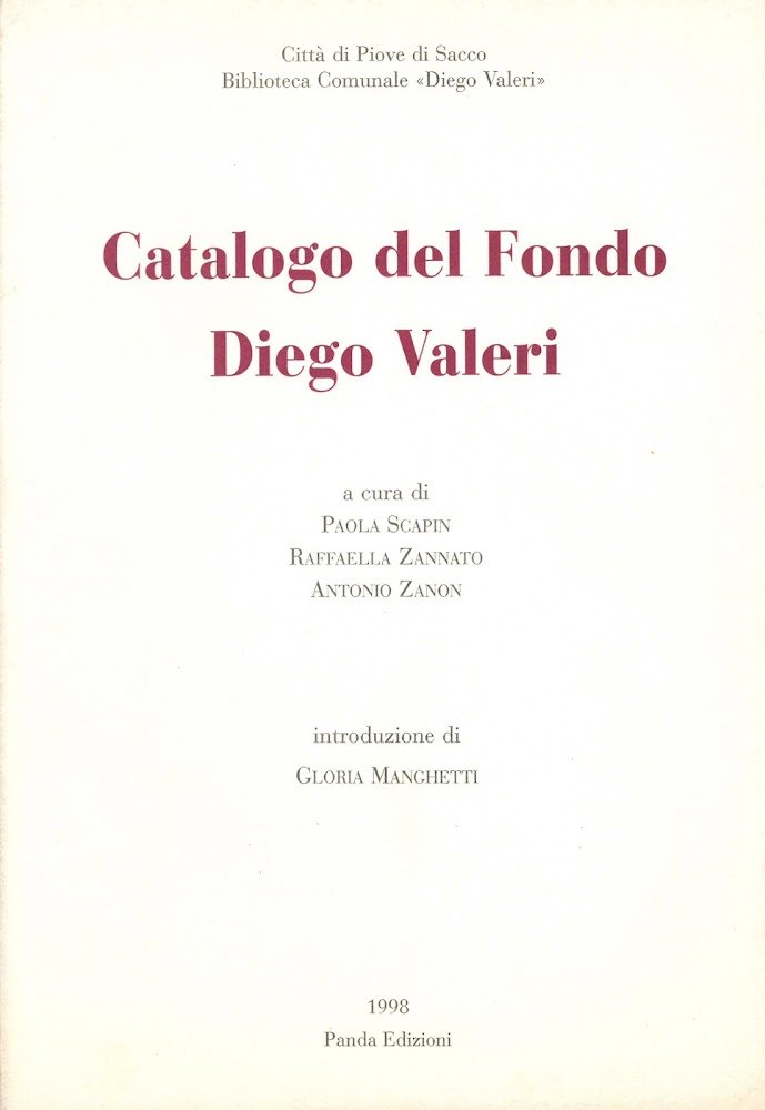 Catalogo del fondo Diego Valeri