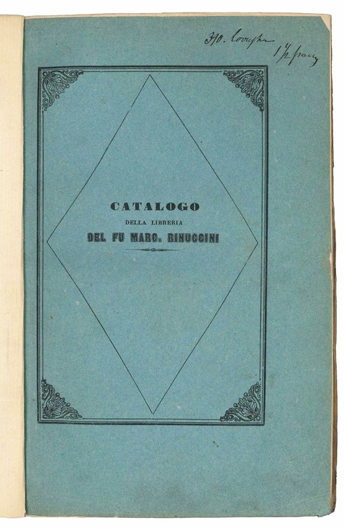 Catalogo della libreria del fu March. Renuccini | Immagine Gallery 2