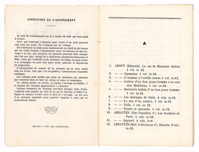 Catalogue des livres qui se louent par jour, mois et … | Immagine Gallery 2