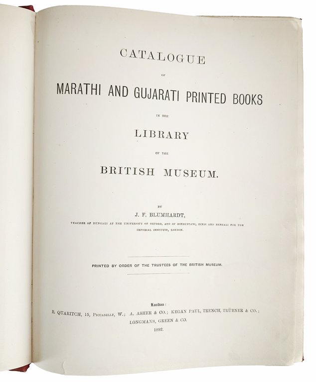 Catalogue of Marathi and Gujarati printed books in the library … | Immagine Gallery 2