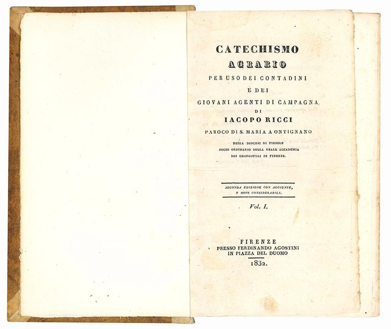 Catechismo agrario per uso dei contadini e dei giovani agenti …