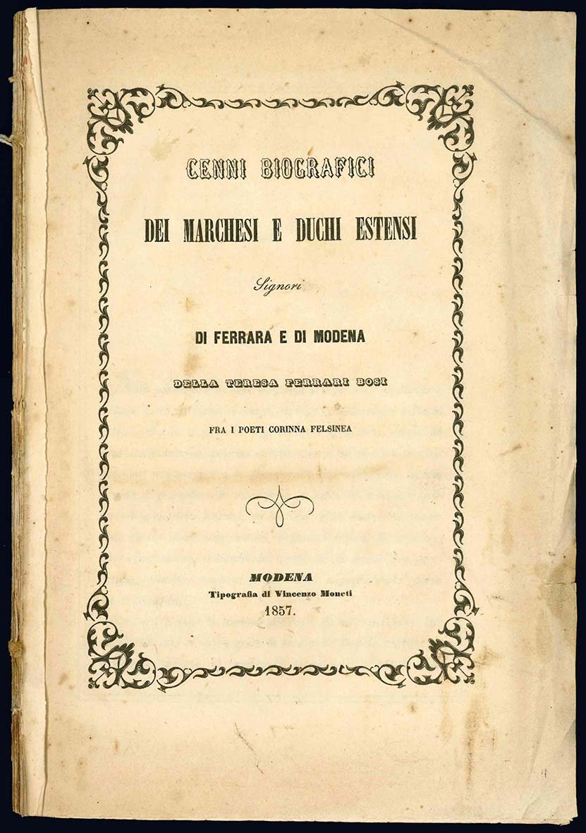 Cenni biografici dei marchesi e duchi estensi, signori di Ferrara …