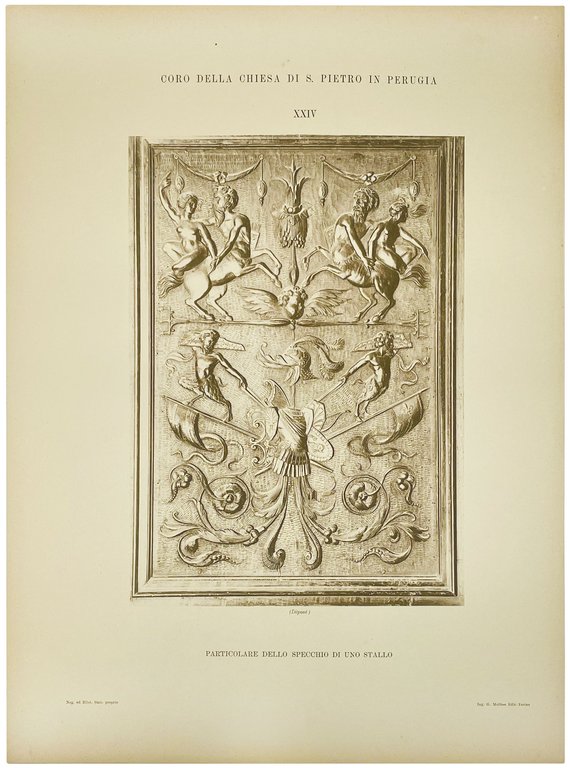 CHORUS. Intagi in legno del coro della Chiesa di San …