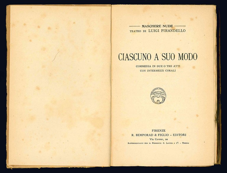 Ciascuno a modo suo. Commedia in due o tre atti …