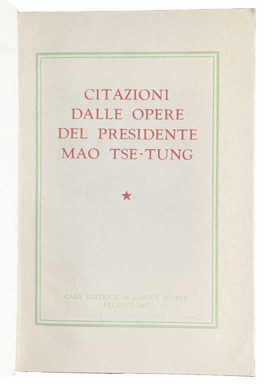 Citazioni dalle opere del Presidente Mao Tse-Tung
