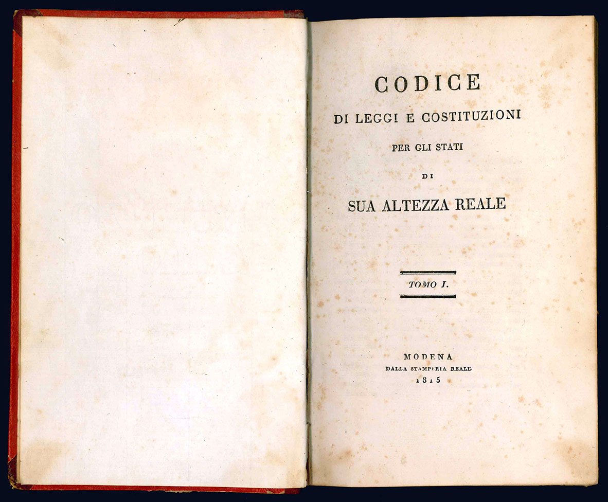 Codice di leggi e costituzioni per gli Stati di sua …