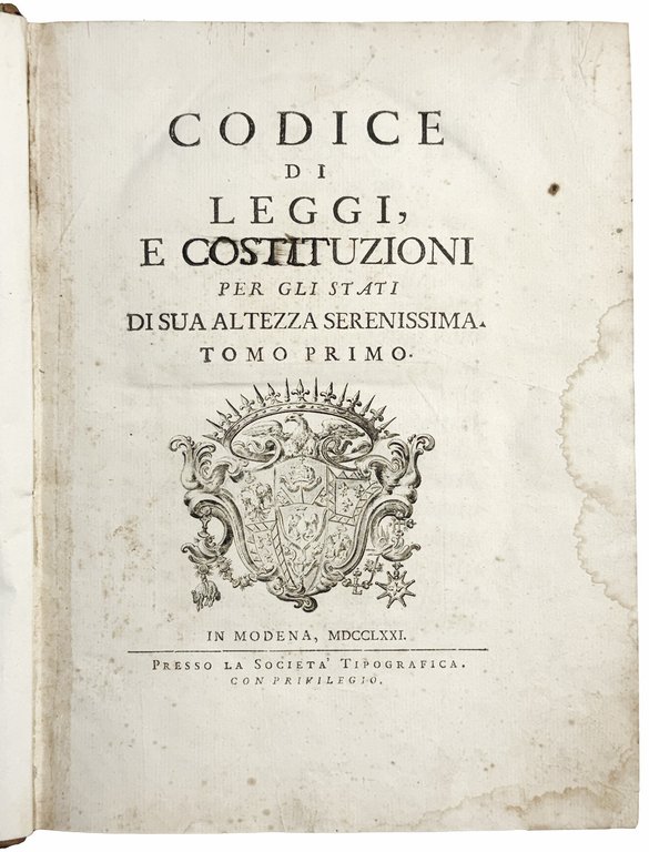 Codice di leggi, e costituzioni per gli Stati di Sua … | Immagine Gallery 3