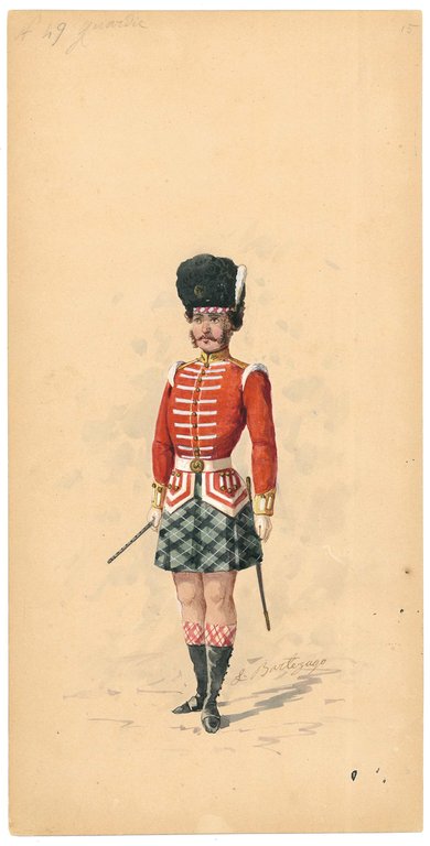 Collection of 105 watercolor drawings of ballet costumes. Milan, end …