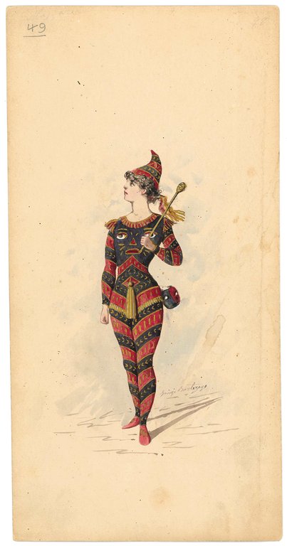 Collection of 105 watercolor drawings of ballet costumes. Milan, end …