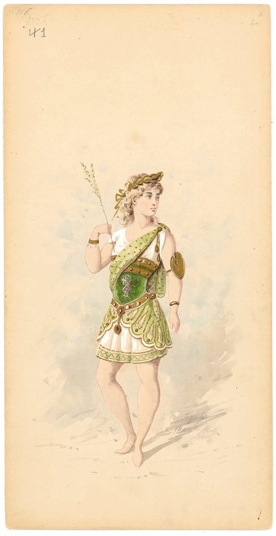 Collection of 105 watercolor drawings of ballet costumes. Milan, end …