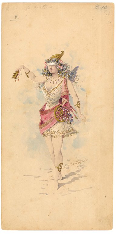 Collection of 105 watercolor drawings of ballet costumes. Milan, end …