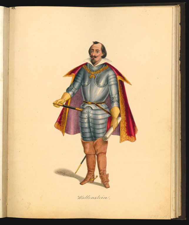 Collection of 70 watercolor drawings showing different theater costumes signed …