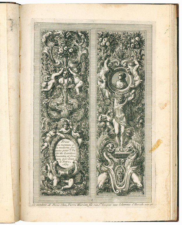 Collection of plates of different kinds of ornaments