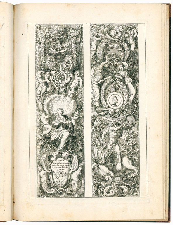 Collection of plates of different kinds of ornaments