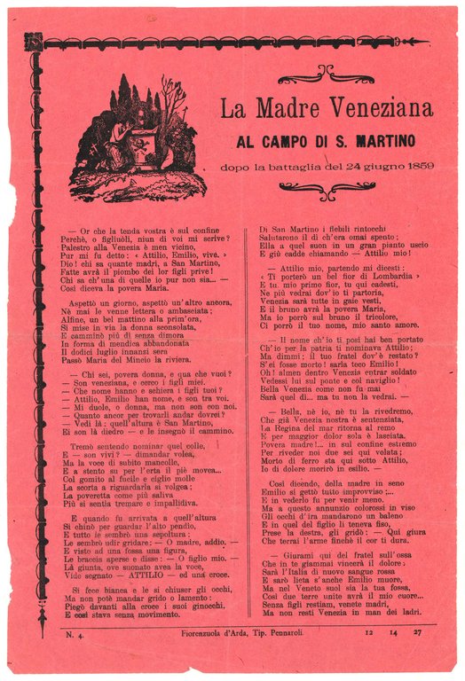 Collezione di 23 manifesti e fogli volanti di gusto popolare. …