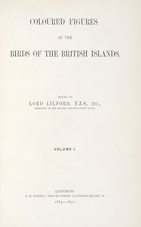 Coloured figures of the birds of the British Islands