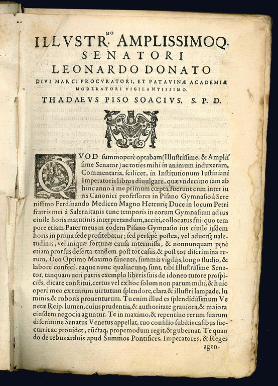 Commentaria in quatuor Institutionum Iustiniani imperatoris libros. Thadaei Pisonis Soacii …