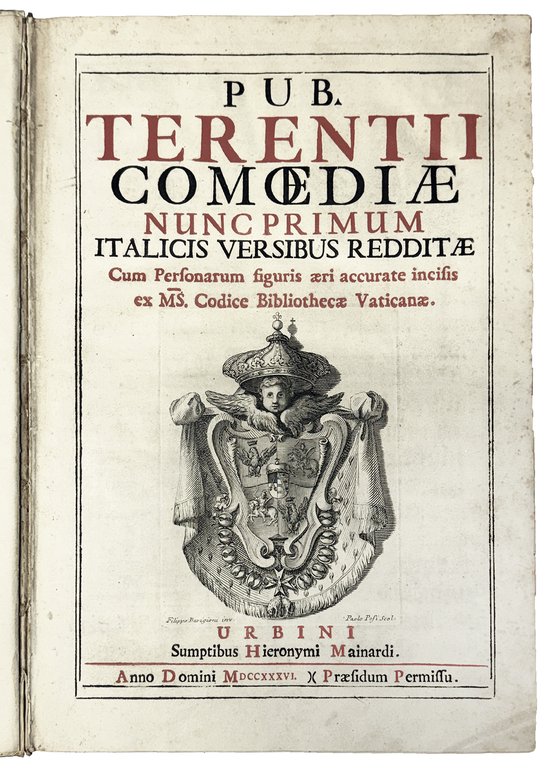 Comoediae nunc primum italicis versibus redditae cum personarum figuris aeri …
