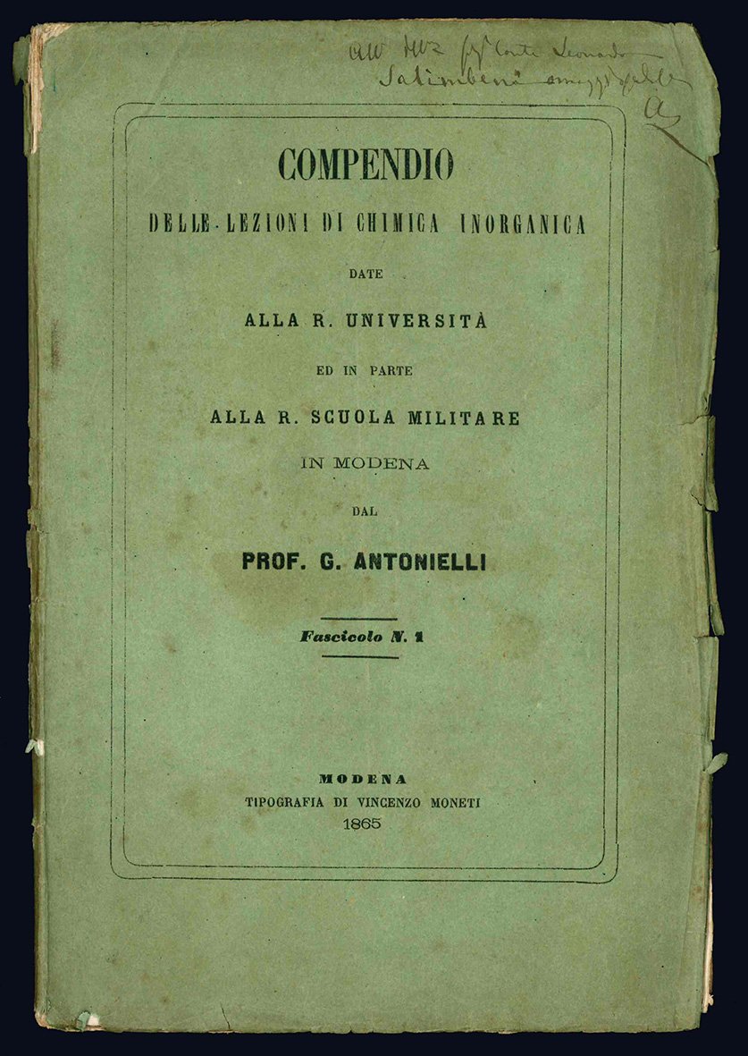 Compendio delle lezioni di chimica inorganica date nella R. Università …